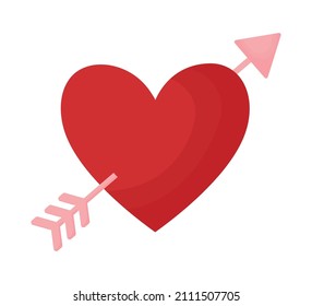 cupid heart illustration over white