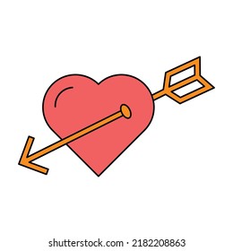 Cupid Heart Vector icon which is suitable for commercial work and easily modify or edit it

