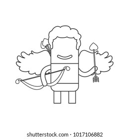Cupid holding an arrow, vector illustration design. Love collection.