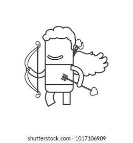 Cupid holding an arrow, vector illustration design. Love collection.
