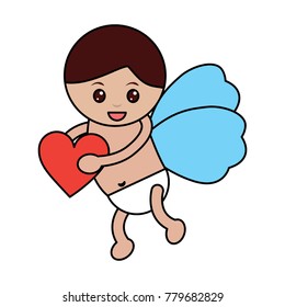 cupid holding heart love romantic image