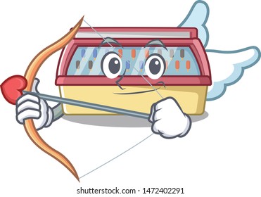 Cupid ice cream freezer isolated the mascot
