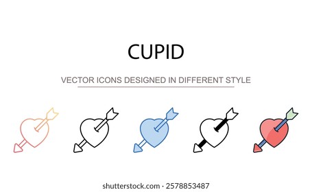 Cupid icon design with white background stock illustration