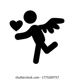 cupid icon or logo isolated sign symbol vector illustration - high quality black style vector icons
