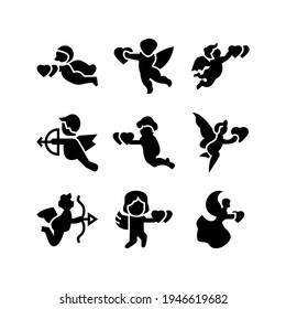 cupid icon or logo isolated sign symbol vector illustration - Collection of high quality black style vector icons
