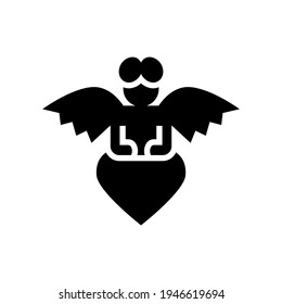 cupid icon or logo isolated sign symbol vector illustration - high quality black style vector icons
