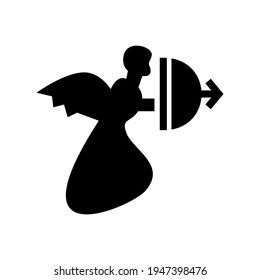 cupid icon or logo isolated sign symbol vector illustration - high quality black style vector icons
