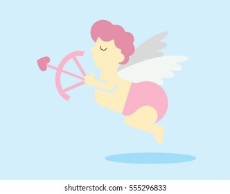 Cupid Icon modern flat illustration