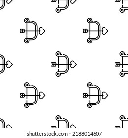 cupid icon pattern. Seamless cupid pattern on white background.