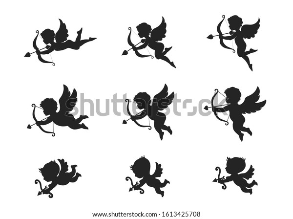 Cupid Icon Set Love Symbol Valentines Stock Vector Royalty Free 1613425708 0273