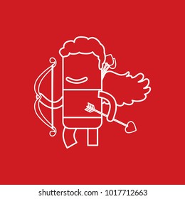 Cupid icon, vector illustration design. Love collection.