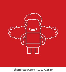 Cupid icon, vector illustration design. Love collection.