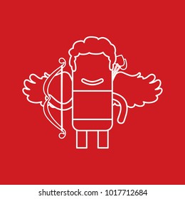 Cupid icon, vector illustration design. Love collection.