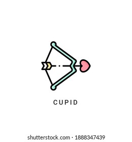 cupid icon vector illustration. cupid icon Lineal Color design.