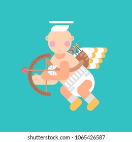 Cupid icon vector. Cupid sign on white background. Cupid icon for web and app