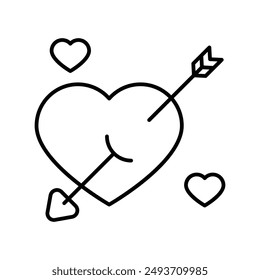 cupid icon with white background vector stock illustration