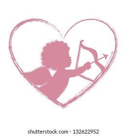 cupid isolated over white background. vector illustration