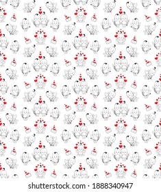 Fondo del patrón de niño cupido para el día de San Valentín, concepto de amor.