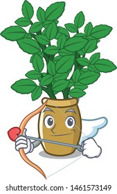 Cupid lemon balm isolated in the character