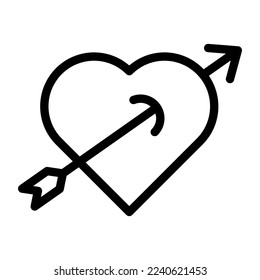cupid line icon illustration vector graphic