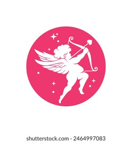 Cupid logo icon vector template