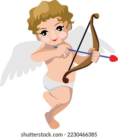 Cupid Love Arrow Angel Vector Illustration