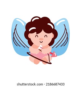 cupid love character icon isolated