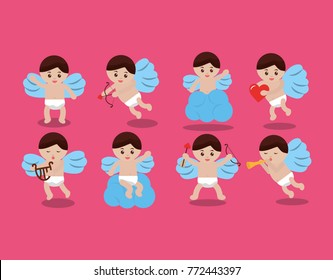 cupid love romantic lovely cute set