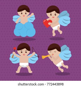 cupid love romantic lovely cute set