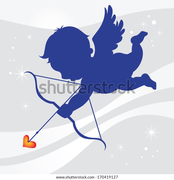 Cupid Love Silhouette Vector Illustration Cupid Stock Vector Royalty Free 170419127 Shutterstock 5768