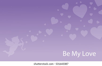 Cupid with love valentine backgrounds