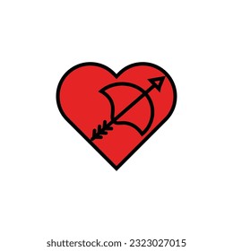 cupid love vector type icon