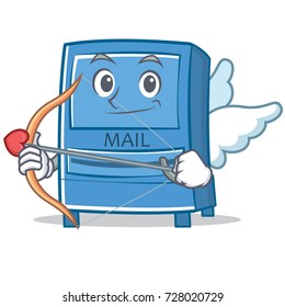 Cupid mailbox character cartoon style