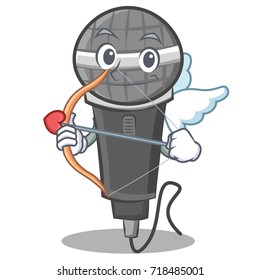 Cupid microphone cartoon character design