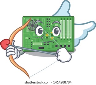 Cupid motherboard isolated with in the characater