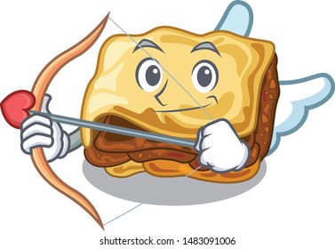 Cupid moussaka with bow and arrow