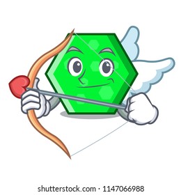 Cupid octagon character cartoon style
