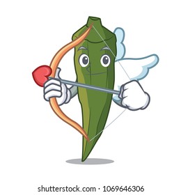 Cupid Okra Character Cartoon Style