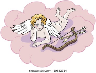Cupid on a cloud