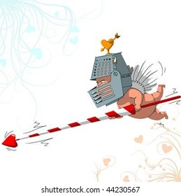 Cupid on Valentine's Day.