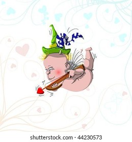 Cupid on Valentine's Day.