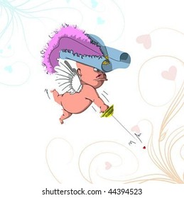 Cupid on Valentine's Day.