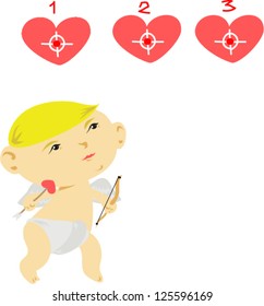 cupid on a white background vector illustration