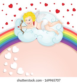 Cupid over clouds 