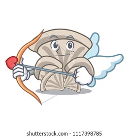 Cupid oyster mushroom character cartoon