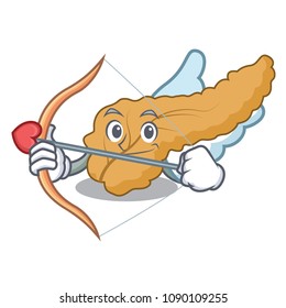 Cupid pancreas character cartoon style