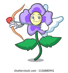 Cupid pansy flower character cartoon