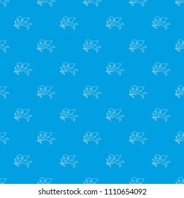 Cupid pattern vector seamless blue repeat for any use