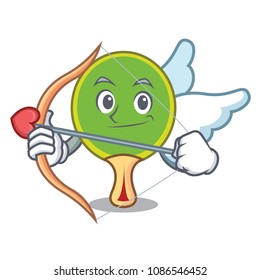 Cupid ping pong racket character cartoon