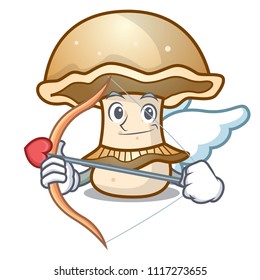 Cupid portobello mushroom character cartoon